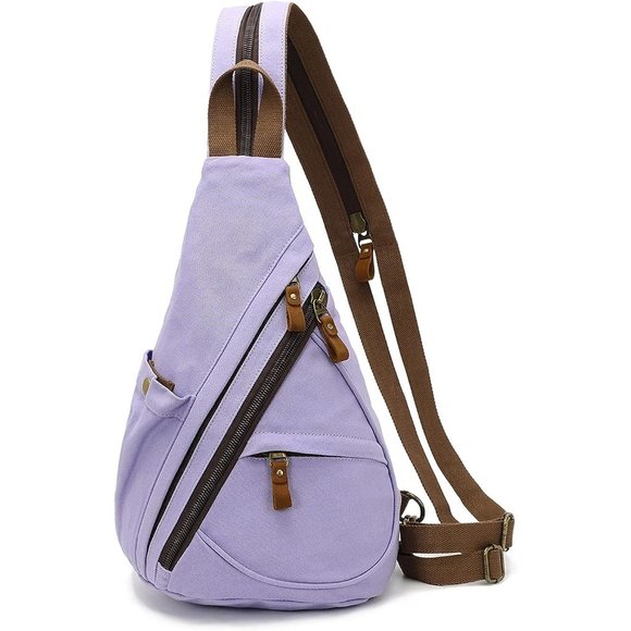 Women Small Casual Canvas Sling Crossbody Shoulder Backpack main image 6
